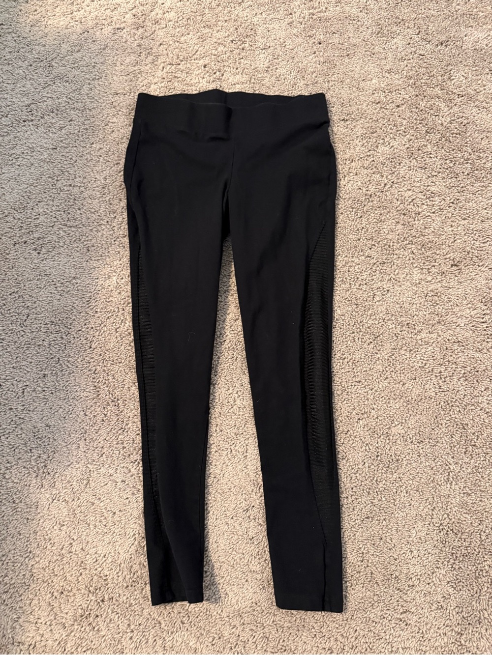 torrid Black High-Rise Ribbed Side-Panel Leggings